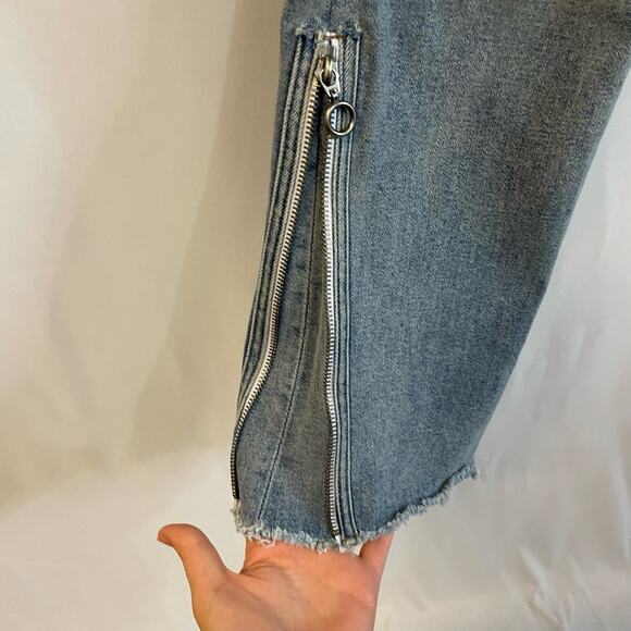 DL1961 Mara Instasculpt Straight Ankle Marina Raw Hem Zip Ankle Flare 25 - Picture 6 of 8
